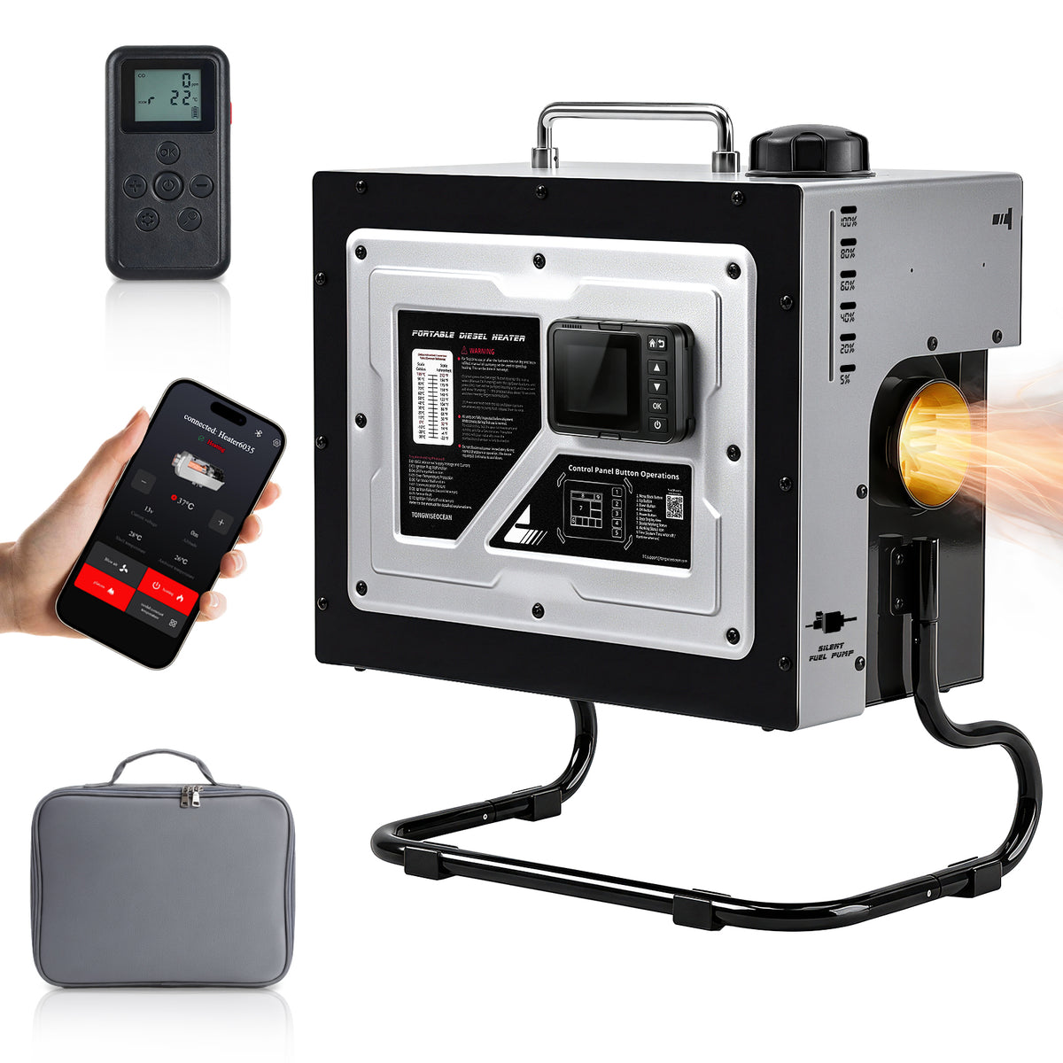 Tongwiseocean™ CaloNext Diesel Heater Titanium Gray