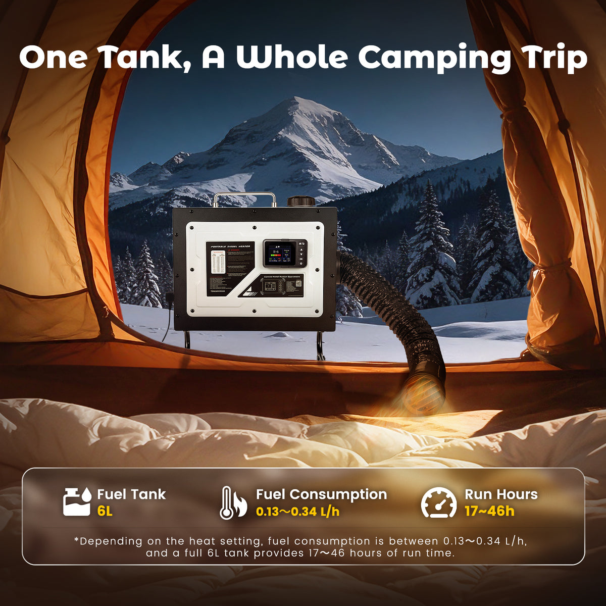Tongwiseocean™ CaloNext Diesel Heater Arctic White